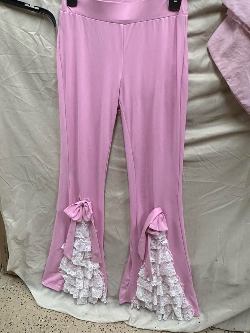 Flare wide leg vintage lace pants. Adult Size small or 4.